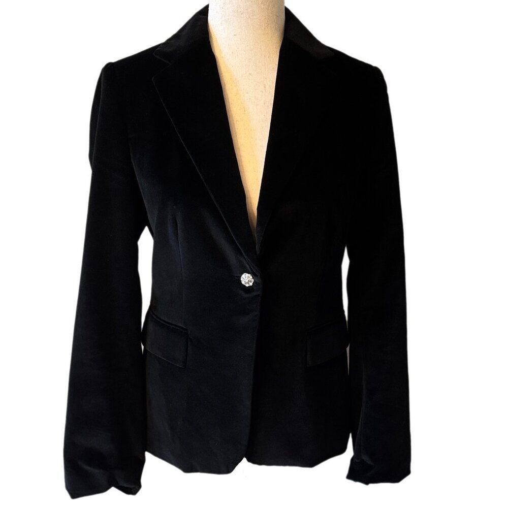 Banana Republic Black Velvet Blazer